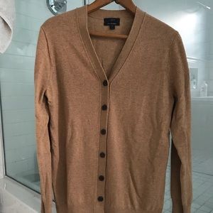 J Crew Women’s cashmere camel colored cardigan